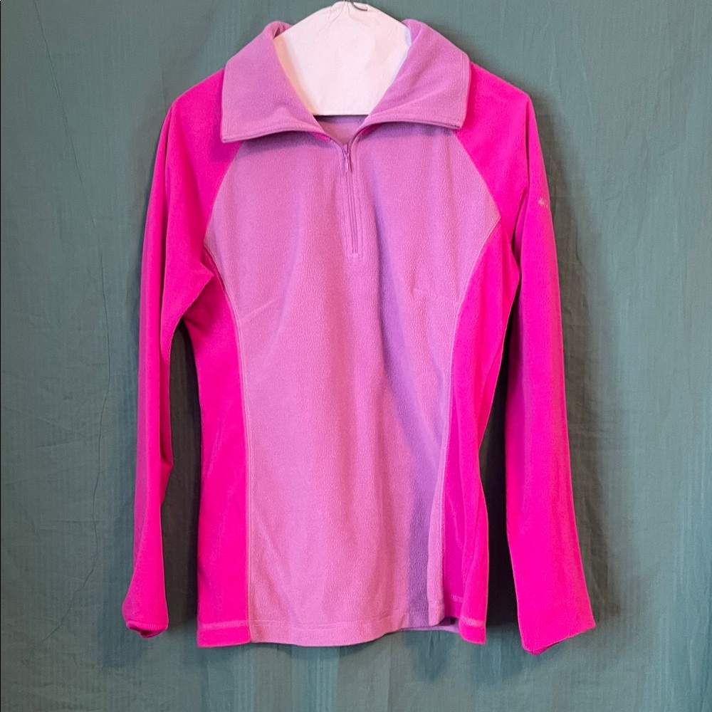 Columbia Pink and Purple Quarter-Zip Pullover